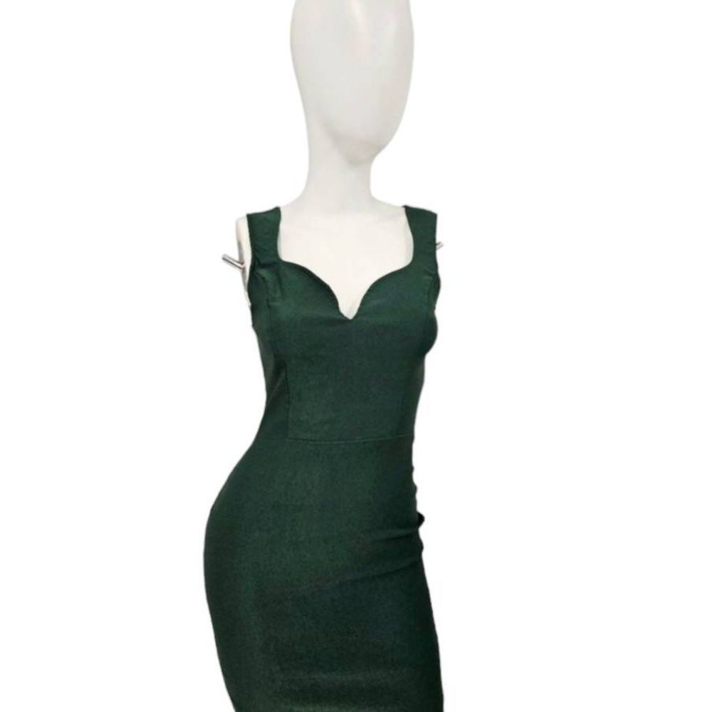 Charlotte Russe Emerald Green Bodycon Dress Medium - Picture 3 of 8